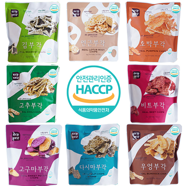 [맛다움] 속초명물 바삭바삭 부각(김+연근+다시마+호박+고추+우엉+고구마+비트)x각30g