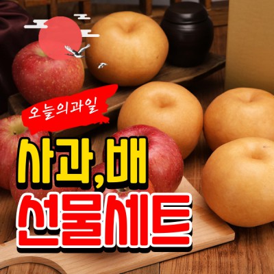 [추석특선] [오늘의과일] 사과/배 혼합과일 선물세트 (사과5개 + 배4개)