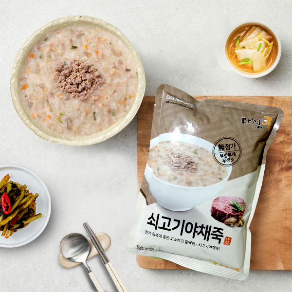 [다림푸드] 고소하고 담백한 쇠고기야채죽 500gx3팩