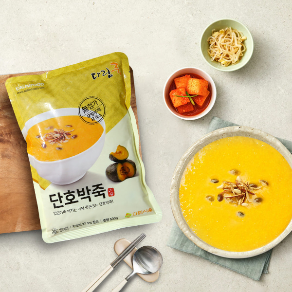 [다림푸드] 달콤함 가득 단호박죽 500gx3팩