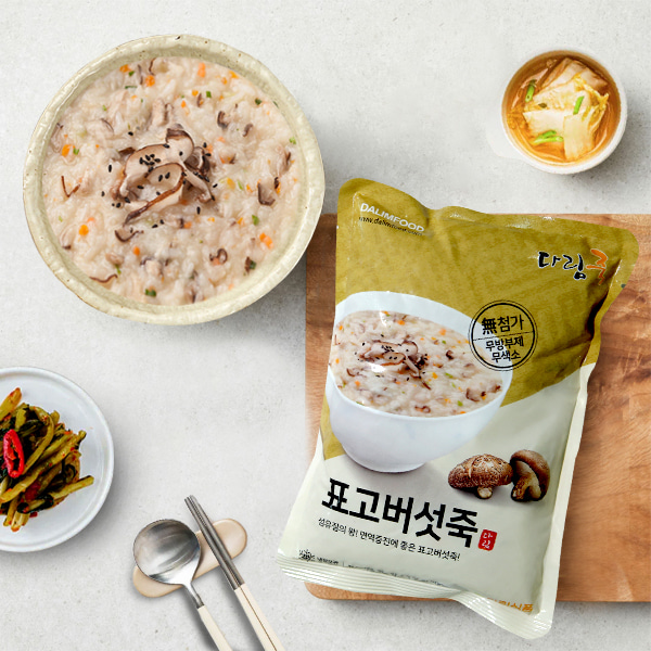 [다림푸드] 섬유질의 왕 표고버섯죽 500gx3팩