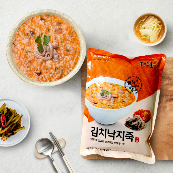 [다림푸드] 시원하고 깔끔한 김치낙지죽 500gx3팩