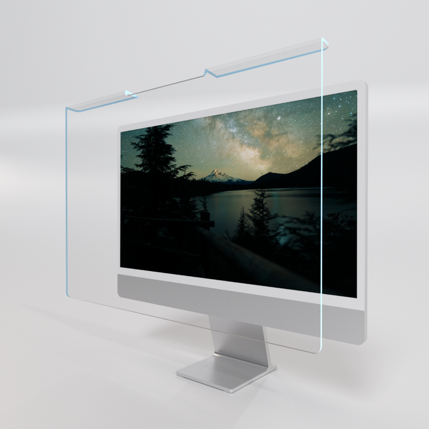 블루몬스터 블루라이트차단필름 27인치 모니터 거치식 시력보호 필터 화면보호기