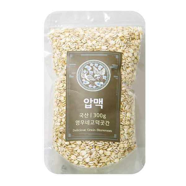 [고덕곳간] 국내산 압맥(눌린보리) 300gx2개