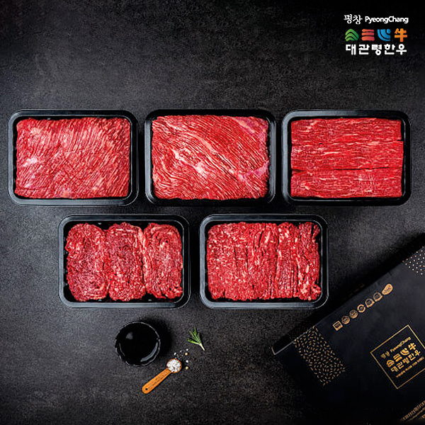 [설특선] [평창축협] 대관령한우 노블레스 정육세트 1호/불고기600gx2팩(1+),국거리600gx2팩(1+),장조림600g(1+)
