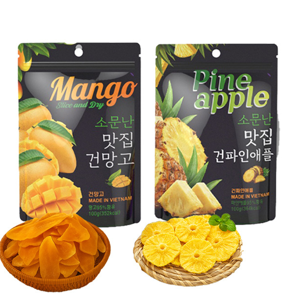 [스위티팜] 망고 말랭이 35gx3봉+파인애플 말랭이 35gx3봉